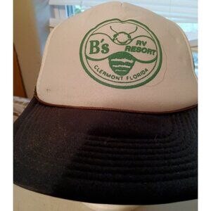 Vintage Snapback Hat Mesh Trucker OSFA B's RV Resort Clermont Florida Kenda